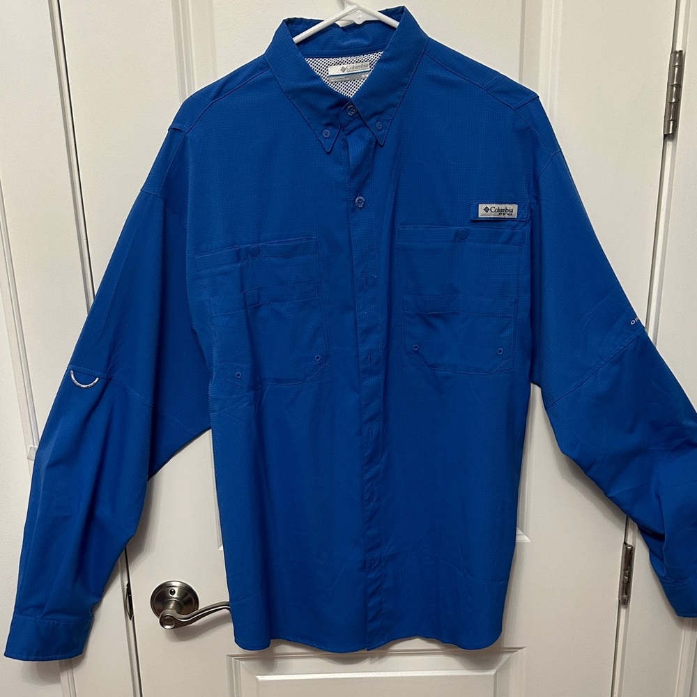 Columbia Royal Blue Button-Up Shirt